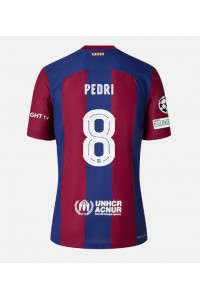 Fotbalové Dres Barcelona Pedri Gonzalez #8 Domácí Oblečení 2023-24 Krátký Rukáv